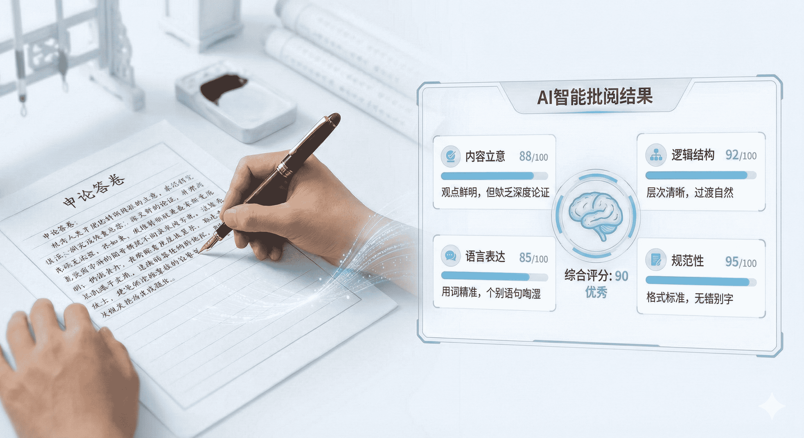 AI申论智能批阅功能演示